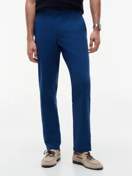 TOMMY HILFIGER Chino nohavice tmavomodrá