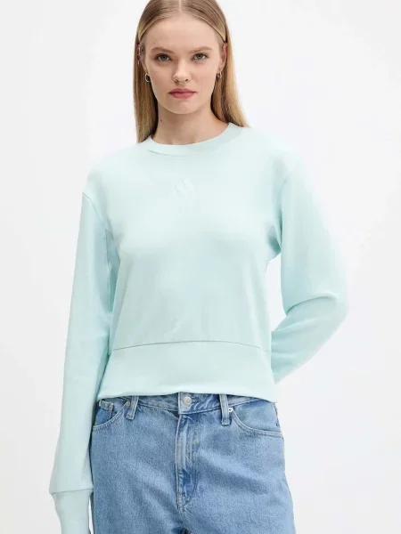 Adidas bluza All Szn French Terry turkusowy gładka