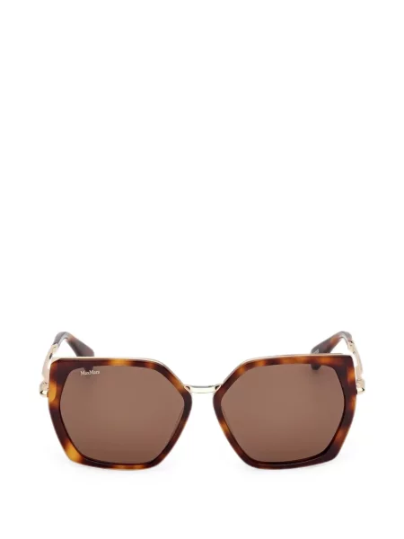 Ochelari de soare Max Mara Eyewear cu imprimeu geometric maro