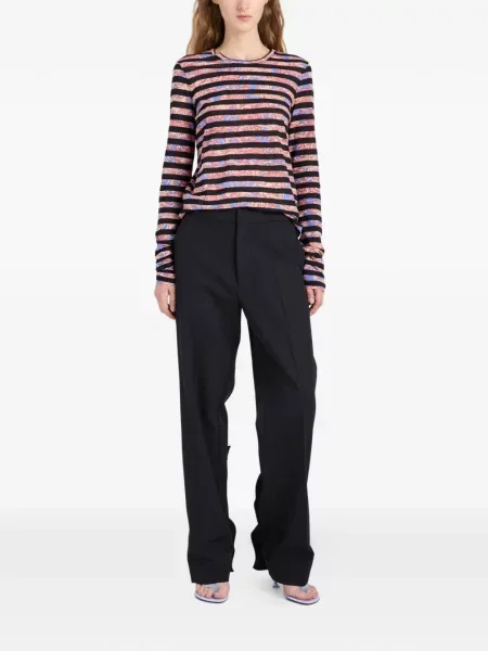 Top Proenza Schouler cu dungi negru