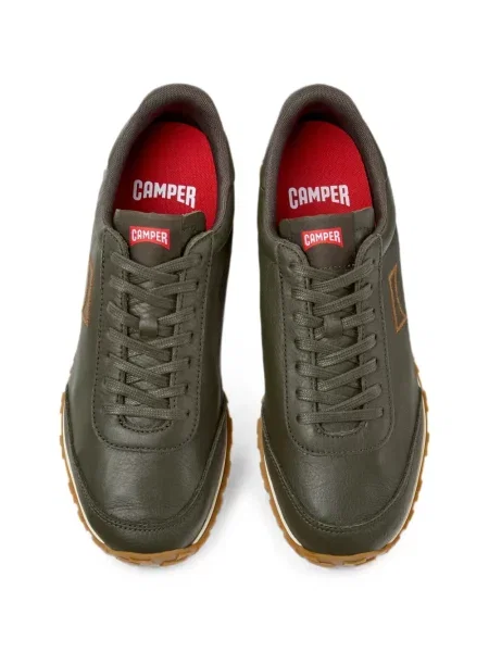 Sneakerși Camper din piele verde