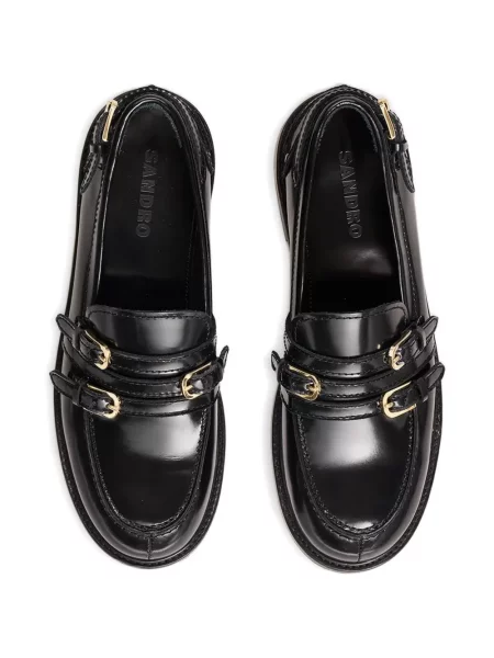 Pantofi loafer Sandro cu cataramă negru