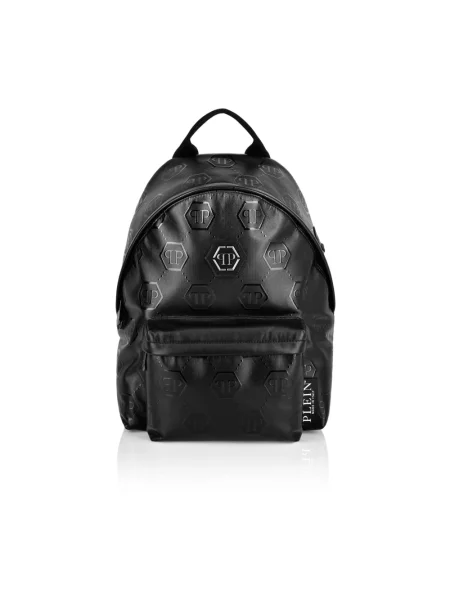 Torba sportowa Philipp Plein skórzana czarna