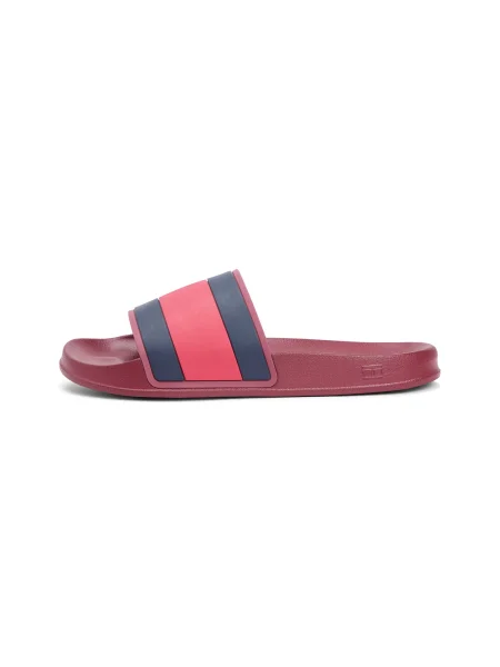 Natikači Tommy Hilfiger Core Hilfiger Flag Pool Slide rdeča