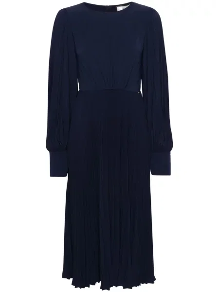 Rochie midi Nissa plisată până la genunchi de costum albastru