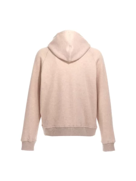 Haftowana bluza z kapturem Etro wełniana beżowa