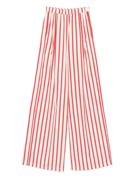 Pantaloni Forte_forte cu dungi alb