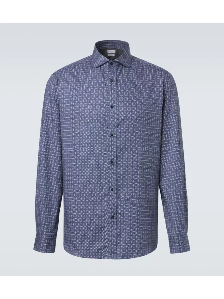 Košulja Brunello Cucinelli s printom plava