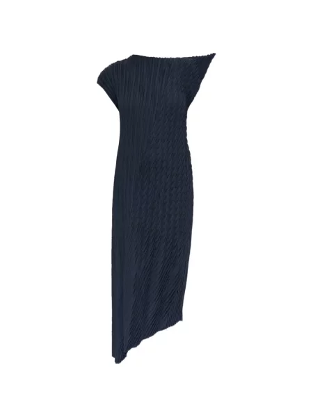 Rochie midi Issey Miyake asimetrică albastru