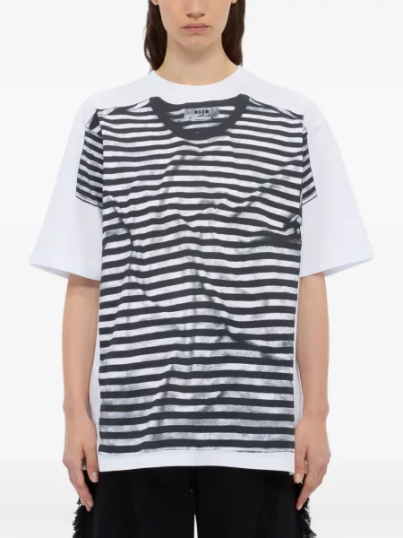 Tricou Msgm cu imagine alb