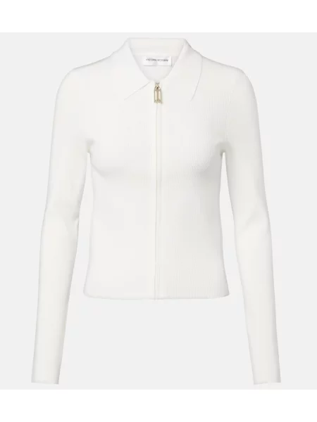 Top Victoria Beckham tricotate alb