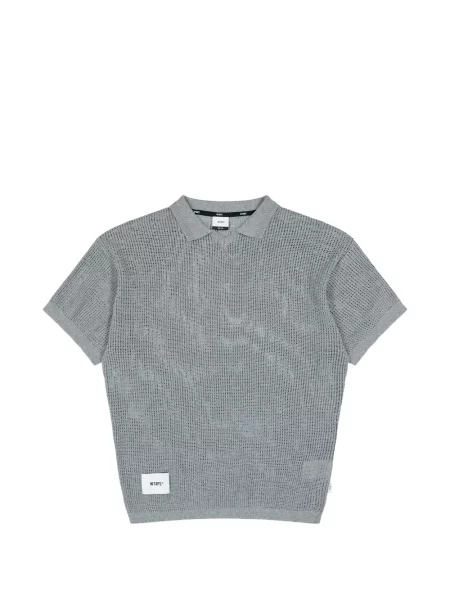 Tricou polo Wtaps tricotate gri