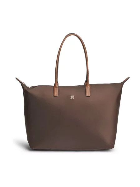 Tommy Hilfiger Ročna torba Popette Maxi Tote rjava