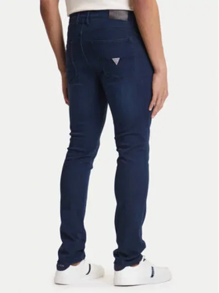 Guess Džinsai Tamsiai Slim Tapered Fit mėlyna