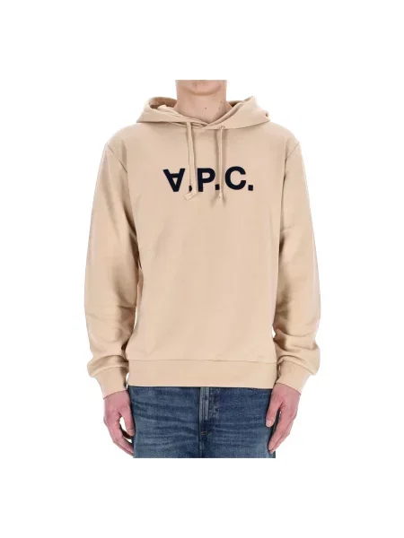 Bluza A.p.c. z logo beżowa