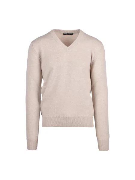 Sweter Dolce And Gabbana wełniany beżowy