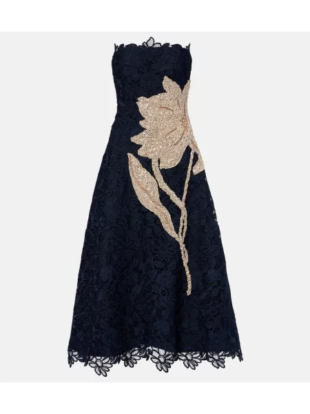 Rochie Costarellos din dantelă albastru