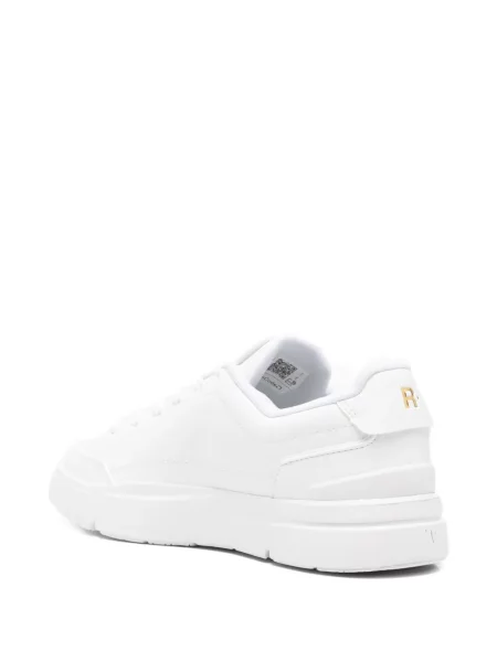 Sneakerși On cu șireturi din dantelă alb