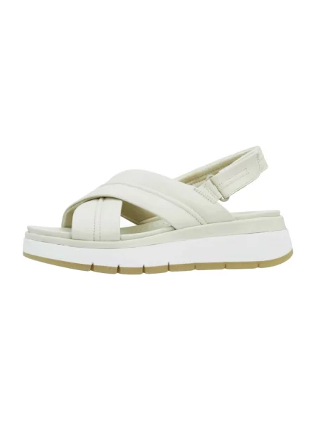 Sandały Clarks na płaskim obcasie beżowe