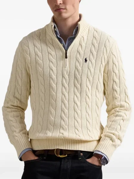 Sweter Polo Ralph Lauren zamszowy czarny