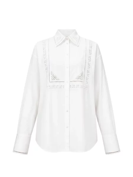 Cămașă Ermanno Scervino cu broderie alb