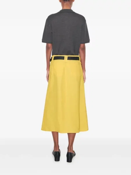 Ceruit fustă Tory Burch din canvas galben