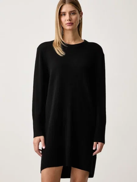 BOSS Orange rochie tricotată cu lână C_Ferinea negru