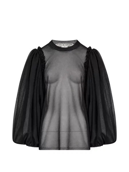 Bluză Comme Des Garçons cu volane negru