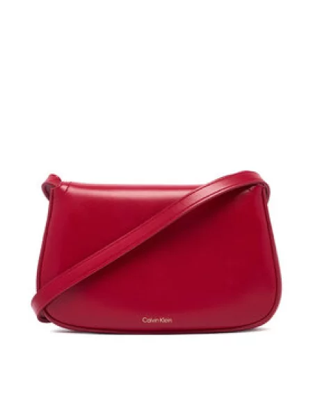 Calvin Klein Kabelka Ck Flap Camera Bag Bordová červená
