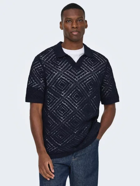 Only & Sons Pulover ONSKOLMAR bleumarin