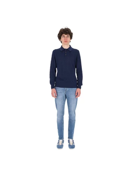 Dzianinowy sweter Barba niebieski