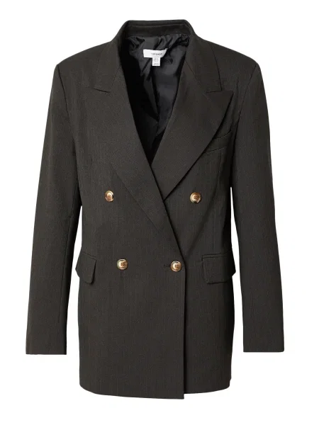 TOPSHOP Sacou BABETTE ciocolatiu / metalic gri