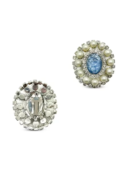 Обеци Jennifer Gibson Jewellery с перли сребристо