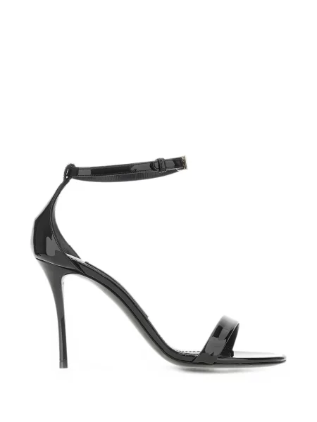 Sandale Dolce & Gabbana din piele cu autograf negru
