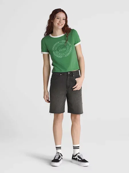 Джинсовые шорты Vans серые