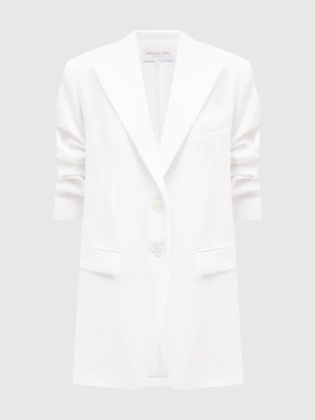 Жакет Cate з льону з драпіруванням Michael Kors білий