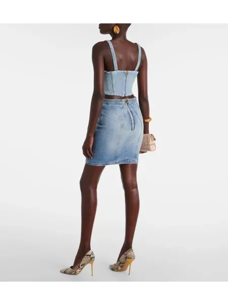 Sutien Balmain stretch albastru