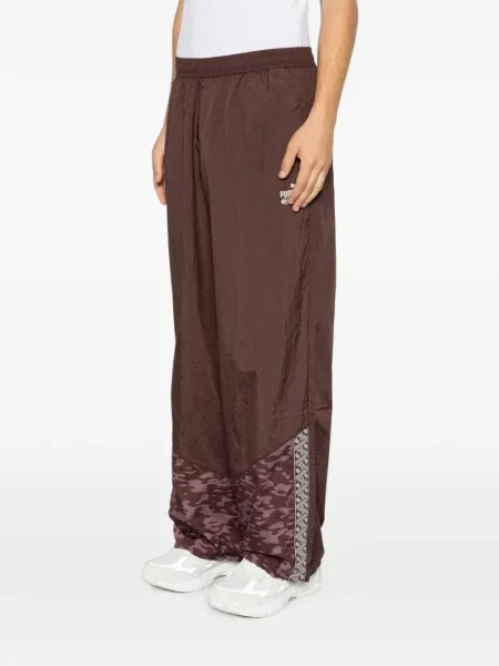 Pantaloni Puma cu imagine alergare maro