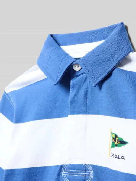 Koszulka polo Regular Fit z czystej bawełny Polo Ralph Lauren Teens niebieska