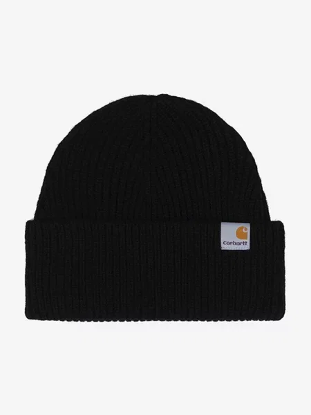 Шапка Carhartt WIP з товстого трикотажу чорний