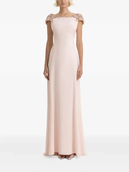 Sukienka maxi Gemy Maalouf z koralikami różowa