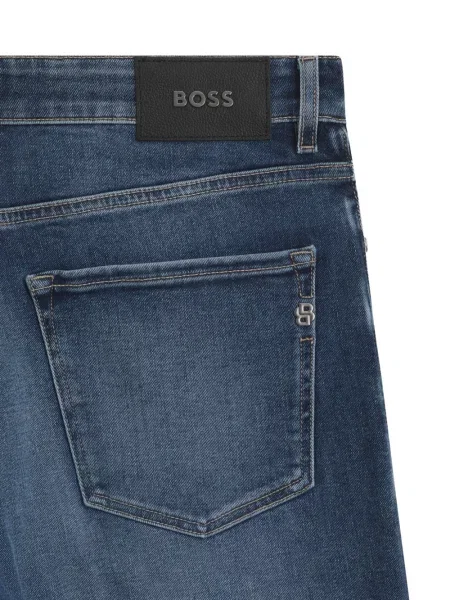 Blugi Boss cu autograf albastru