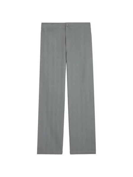 Pantaloni Tod's de in cu model herringbone cu cordon gri
