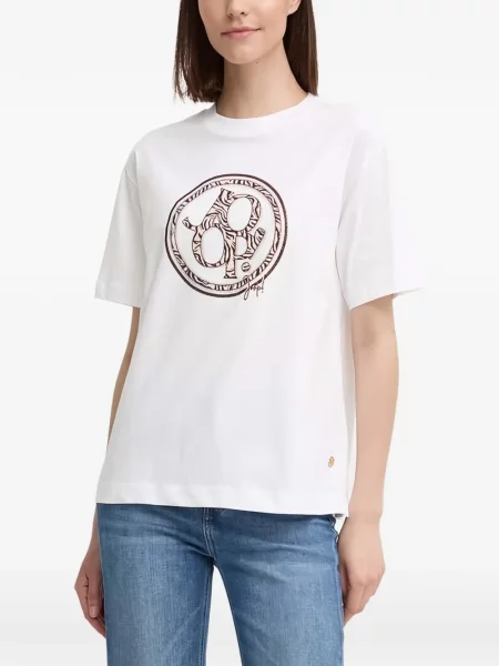Tricou grafic Joop! cu imagine alb