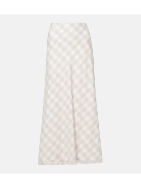 Maksi spódnica maxi Simkhai w kratkę beżowa