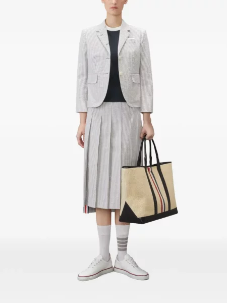 Tricou Thom Browne tricotate albastru