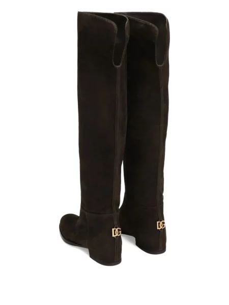 Botine Dolce & Gabbana din piele de căprioară maro
