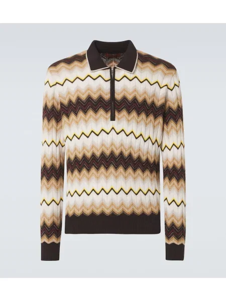 Pulover Missoni de lână de jumătate de fermoar