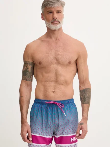 HUGO kopalne kratke hlače PALMS_SWIM_SHORTS modra