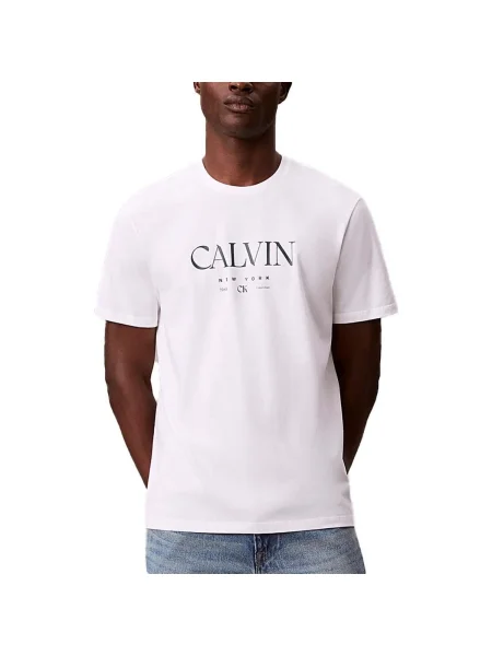 Tricou Calvin Klein Jeans alb